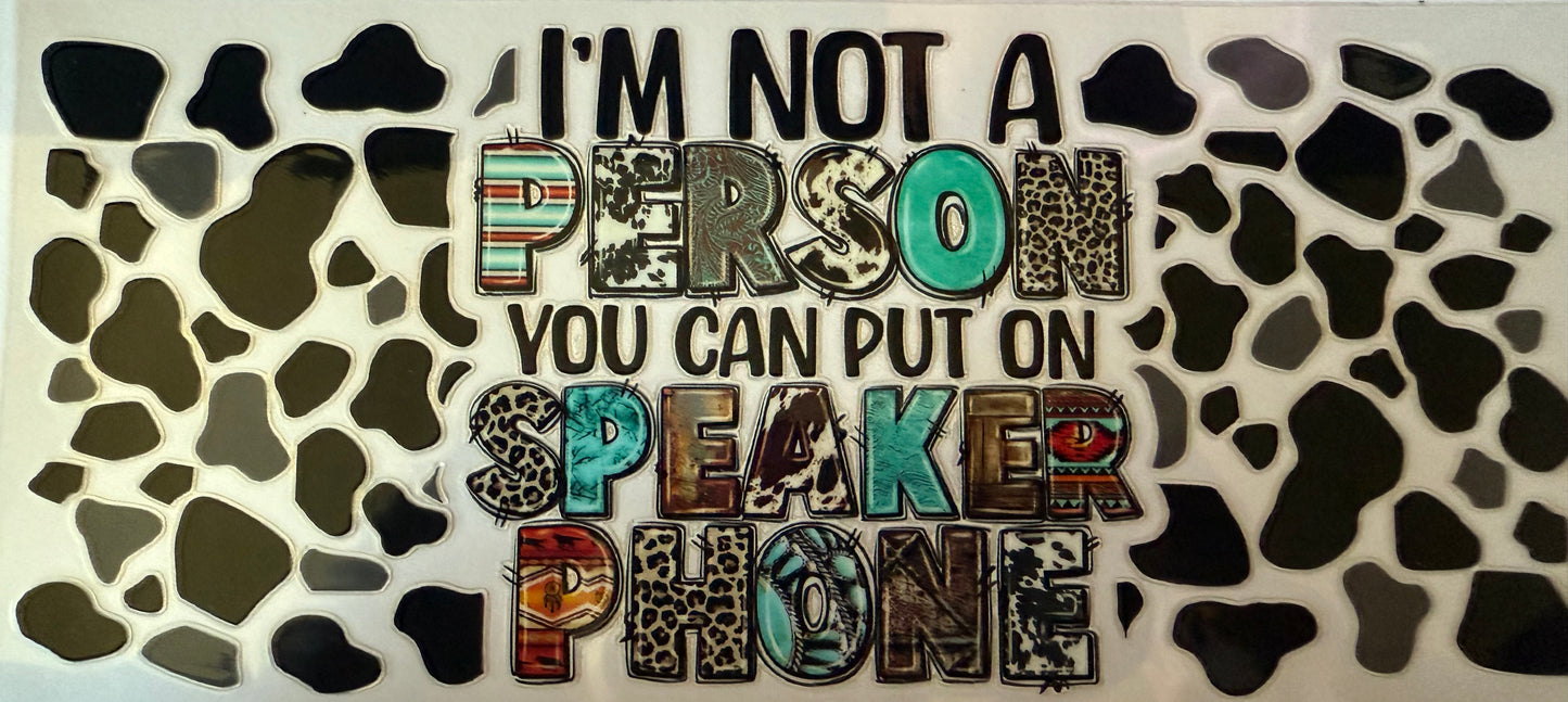 No speaker phone