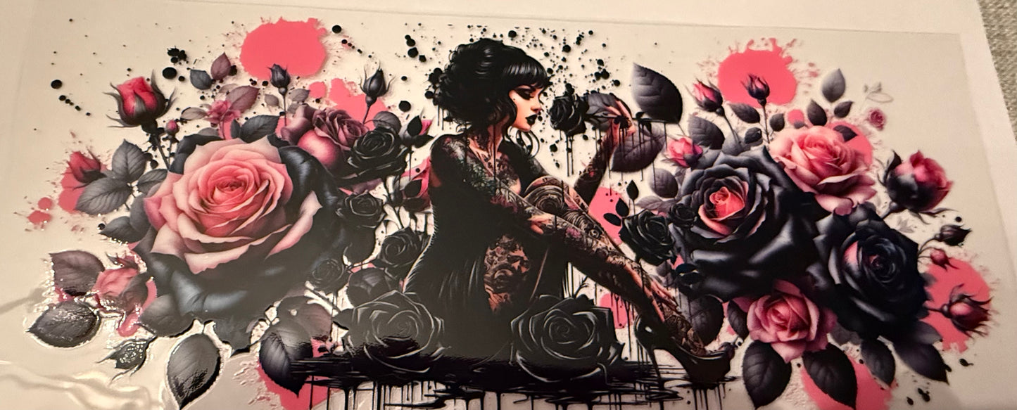 tattoo girl black roses