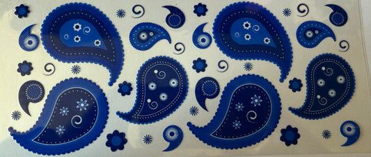 Blue paisley