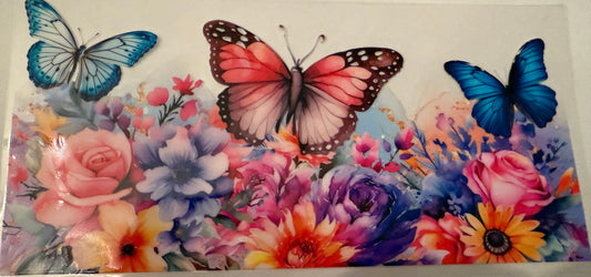 Butterflies and flowers