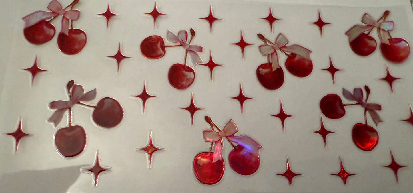 holographic cherries and bows