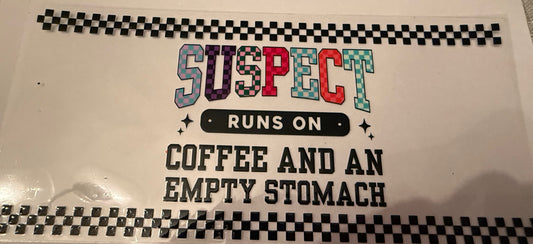 Suspect runs on coffee