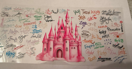 Disney castle and signatures